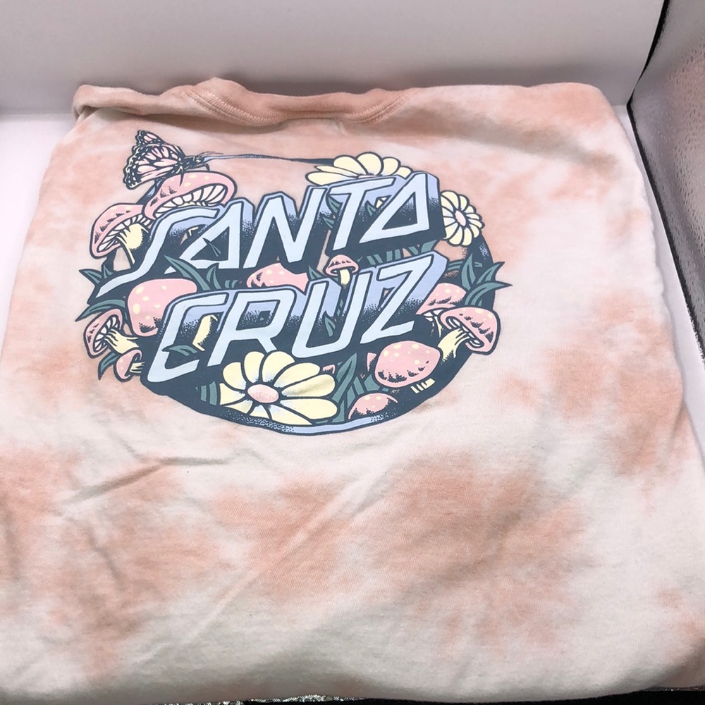 Santa Cruz Skateboards Peach Tie-Dye Long Sleeve Tee